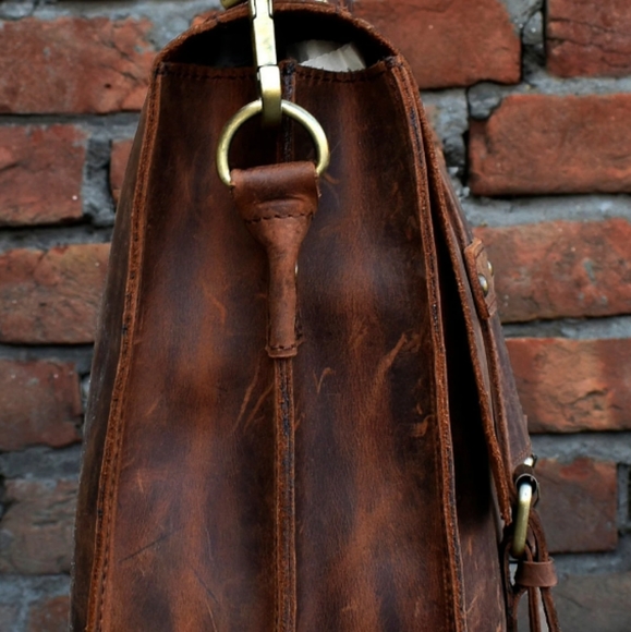 ALDESAKA rustic messenger bag - Picture 5 of 6